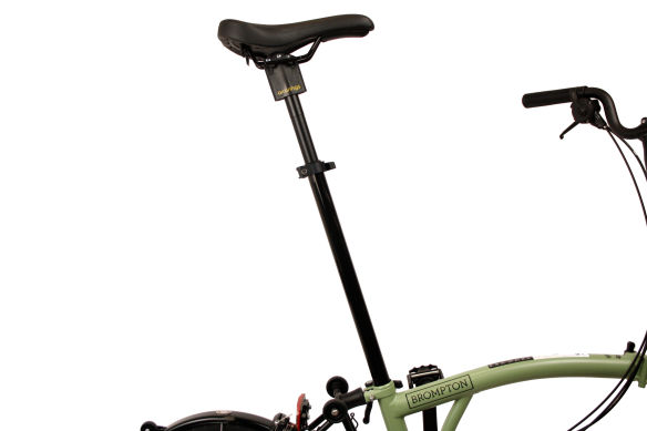 Feder Sattelstütze für Brompton inkl. Teleskop Sattelstütze Schwarz