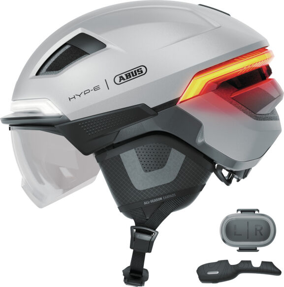 Abus HYP-E BL.ACE Smart Helm - Gleam Silver L / 57-61cm