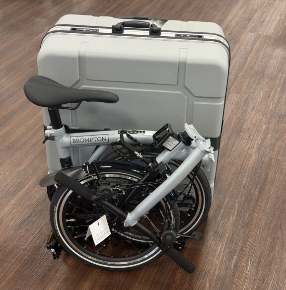B&W Brompton Foldon Case Koffer Hartschale mit 4 Rollen 16 Zoll grau