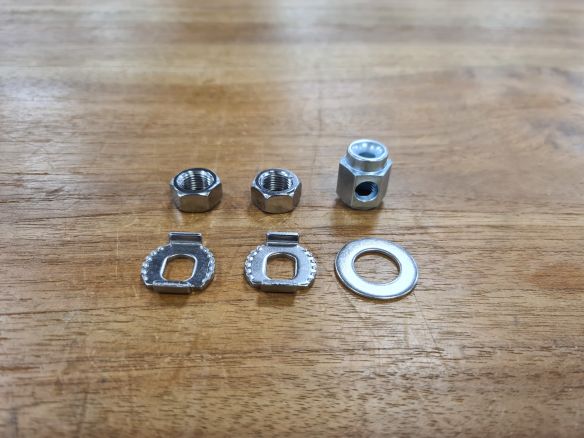 Brompton Achsmuttern inkl. Scheiben für 6 Gang (3-Gang)aktuelles Modell