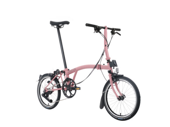 Brompton C Line 12-Gang Flamingo Pink Tiefer Lenker