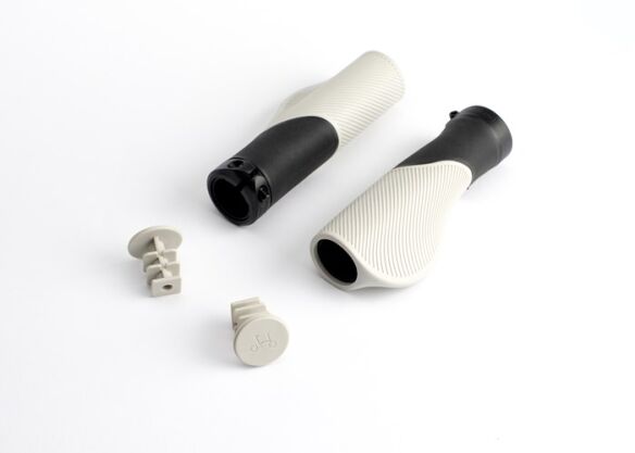 Brompton ergonomische Gummigriffe silber