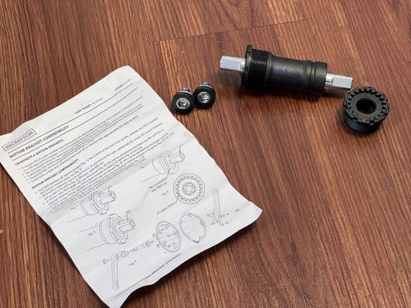 Brompton Innenlager Tretlager, THUN 119 mm (abnehmbaren Kranz)