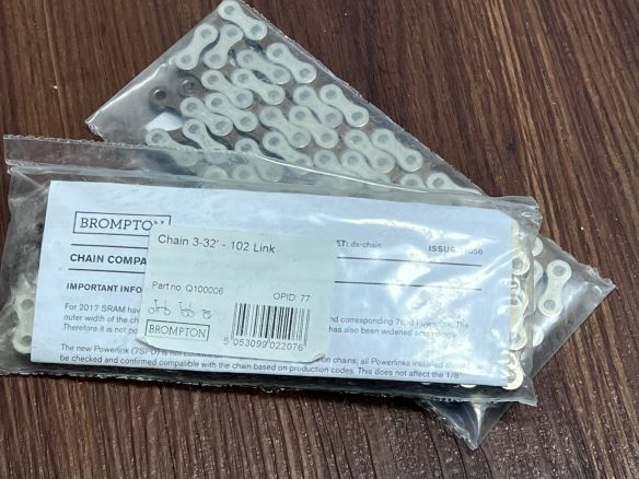 Brompton Kette 102 Glieder 54 Zähne mit Schloß