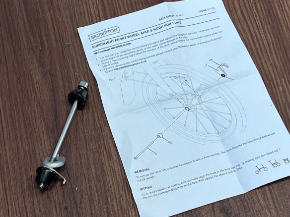 Brompton P Line/Superlight Vorderrad Achse