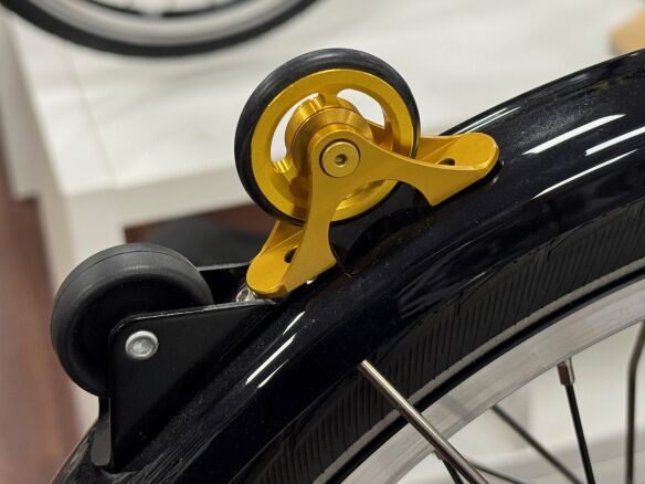 XXS Brompton Premium Schutzblech Rolle Easywheel Aluminium Gold
