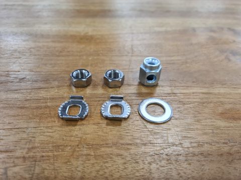 Brompton Achsmuttern inkl. Scheiben für 6 Gang (3-Gang)aktuelles Modell