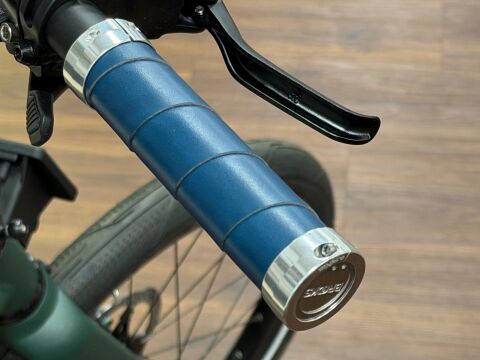 Slender Grips Leder Handgriffe Teal Blau Sonderfarbe