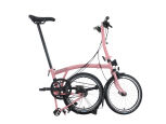 Brompton C Line 12-Gang Flamingo Pink Tiefer Lenker