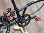 Brompton C Line 12-Gang Matt Black ROT gepimmt