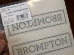 Brompton Logo Aufkleber Hauptrahmen