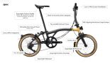 Brompton T Line Ceratec 12 Gang mittlerer Lenker Black/Gold
