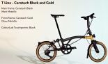 Brompton T Line Ceratec 4 Gang tiefer Lenker Black/Gold